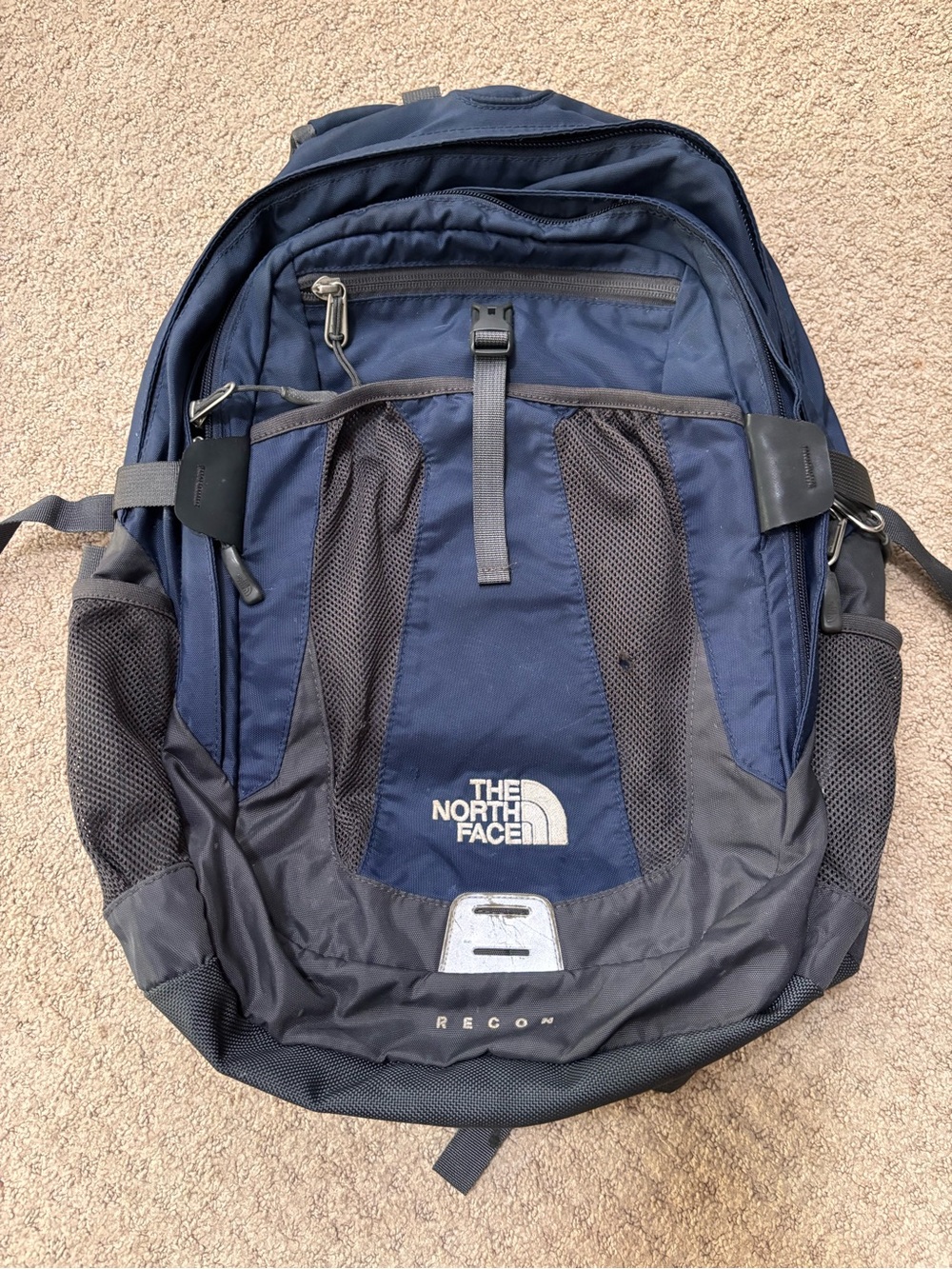 The North Face Recon A92X Backpack Navy Blue Black 30L Hiking Laptop Daypack
